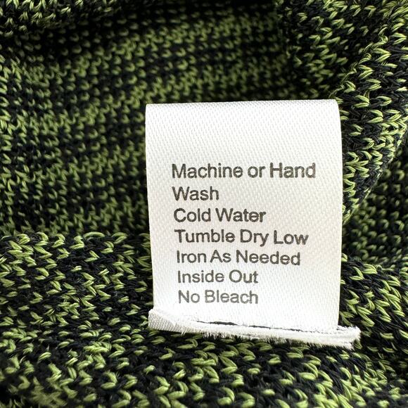 Ming Wang Womens Long Cardigan Knit Sweater Size XL Green Black - Picture 7 of 8